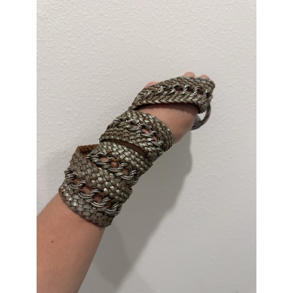 Vintage Etienne Aigner Genuine Leather Belt Double Buckle M - Picture 2 of 7